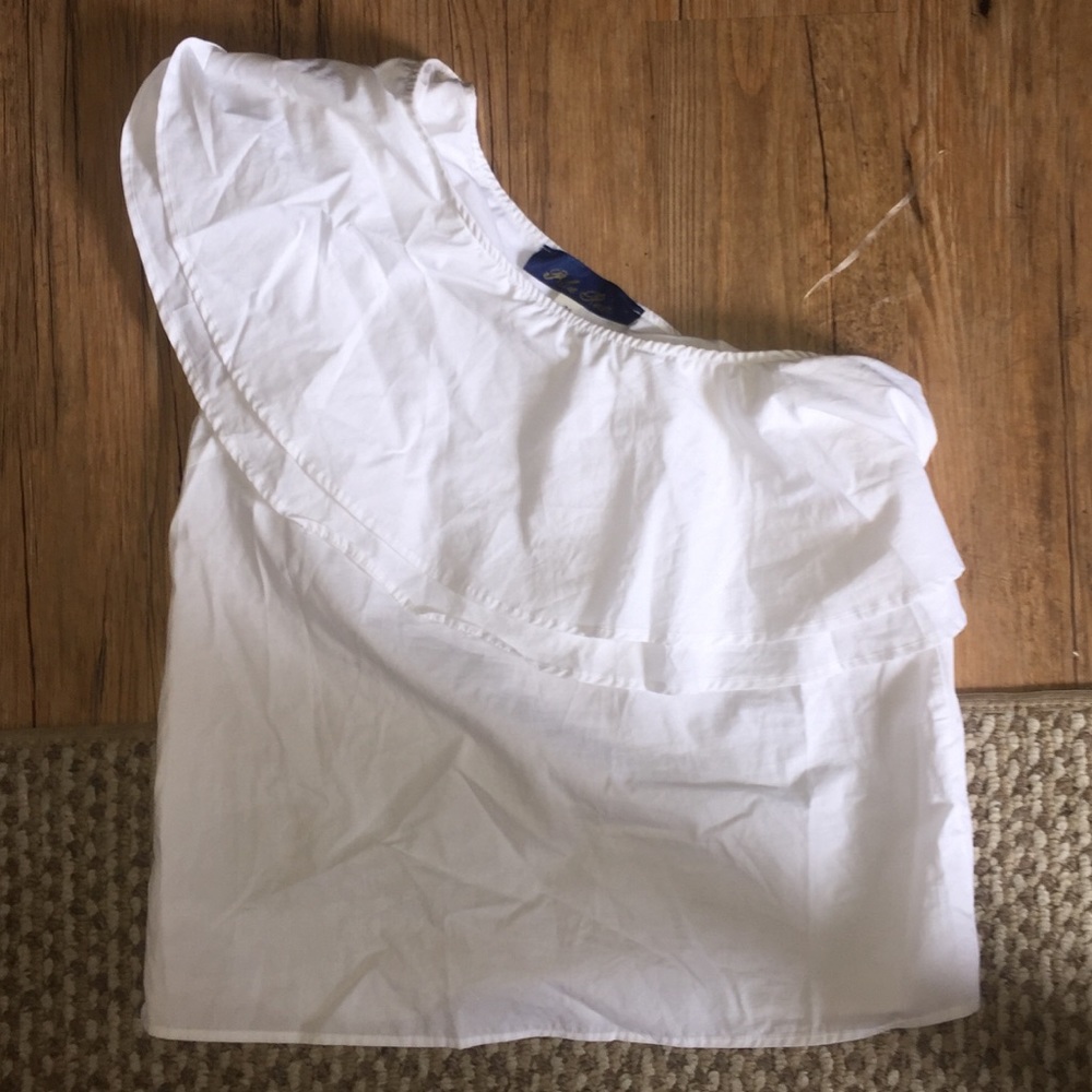 Francesca's One Shoulder Ruffle Top